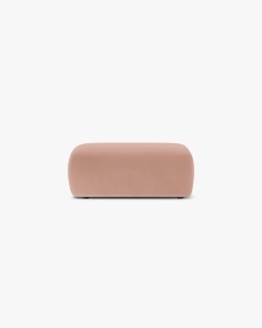 MODUL POUF KATE, ROZ, 60X99 CM, TAPITAT CU TAPITERIE DIN TEXTIL CATIFEA SALVADOR, MICADONI