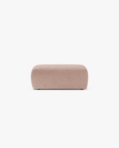 MODUL POUF KATE, ROZ PUDRAT, 60X99 CM, TAPITAT CU TAPITERIE DIN TEXTIL BOUCLE BALOO, MICADONI