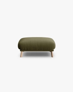 MODUL POUF NAOMI, VERDE, 100X70 CM, TAPITAT CU TAPITERIE DIN TEXTIL CATIFEA SALVADOR, MICADONI