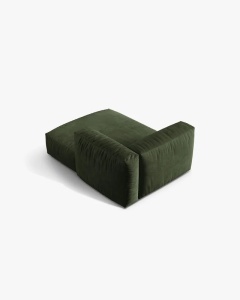 MODUL SEZLONG CANAPEA/COLTAR MARTINA, 130X176 CM, PE DREAPTA, VERDE, TAPITAT CU TAPITERIE DIN TEXTIL CATIFEA VOGUE, MICADONI - Img 3