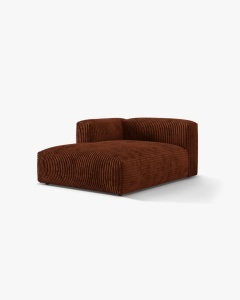 MODUL SEZLONG CANAPEA/COLTAR MARTINA, 130X176 CM, PE STANGA, CARAMIZIU, TAPITAT CU TAPITERIE DIN TEXTIL CORDOI TILIA, MICADONI - Img 2