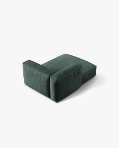 MODUL SEZLONG CANAPEA/COLTAR MARTINA, 130X176 CM, PE STANGA, VERDE MUSCHI, TAPITAT CU TAPITERIE DIN TEXTIL CATIFEA VOGUE, MICADONI - Img 3