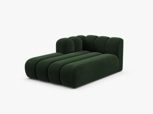 MODUL SEZLONG CANAPEA LUPIN, PE STANGA, VERDE SMARALD, CU TAPITERIE DIN TEXTIL CATIFEA VENUS, MICADONI - Img 2
