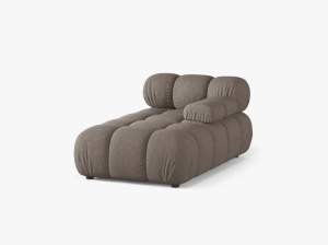 MODUL SEZLONG COLTAR BELLIS, PE DREAPTA, CAPPUCINO, CU TAPITERIE DIN TEXTIL STRUCTURAT LIBERTY, MICADONI - Img 2