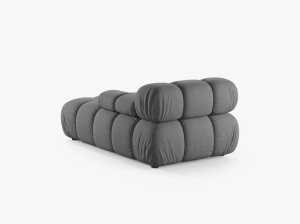 MODUL SEZLONG COLTAR BELLIS, PE DREAPTA, GRI, CU TAPITERIE DIN TEXTIL STRUCTURAT LBERTY, MICADONI - Img 3