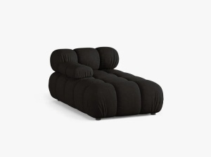 MODUL SEZLONG COLTAR BELLIS, PE STANGA, NEGRU, CU TAPITERIE DIN TEXTIL STRUCTURAT LIBERTY, MICADONI - Img 2