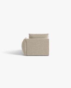 MODUL SEZLONG COLTAR BLOOM, PE DREAPTA, BEJ DESCHIS, 95X97 CM, CU TAPITERIE DIN TEXTIL STRUCTURAT WIND, MICADONI - Img 4