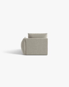 MODUL SEZLONG COLTAR BLOOM, PE DREAPTA, GRI DESCHIS, 95X97 CM, CU TAPITERIE DIN TEXTIL STRUCTURAT WIND, MICADONI - Img 4