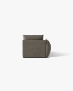 MODUL SEZLONG COLTAR BLOOM, PE STANGA, GRI, 95X97 CM, CU TAPITERIE DIN TEXTIL CATIFEA CASINO, MICADONI - Img 4