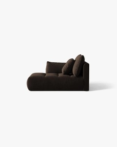 MODUL SEZLONG COLTAR BLOOM, PE STANGA, MARO INCHIS, 95X97 CM, CU TAPITERIE DIN TEXTIL CATIFEA BLUVEL, MICADONI - Img 3