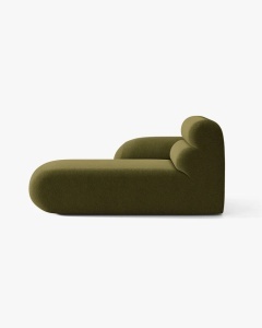 MODUL SEZLONG COLTAR NEO, PE STANGA, VERDE MASLINIU INCHIS, 110X165 CM, TAPITAT CU TAPITERIE DIN TEXTIL BOUCLE BALOO, MICADONI - Img 3