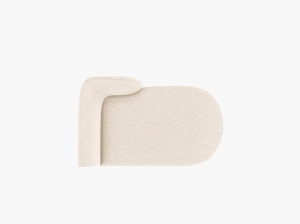 MODUL SEZLONG MILEY, PE DREAPTA, BEJ DESCHIS, CU TAPITERIE DIN TEXTIL CHENILLE HAGA, MICADONI - Img 4