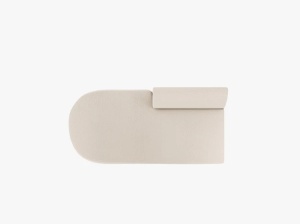 MODUL SEZLONG MILEY, PE STANGA, BEJ, CU TAPITERIE DIN TEXTIL BOUCLE BALOO, MICADONI - Img 3