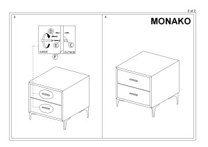 NOPTIERA MONAKO VELVET, ROZ/AURIU, TAPITATA IN CATIFEA, STIL MODERN, SIGNAL - Img 3