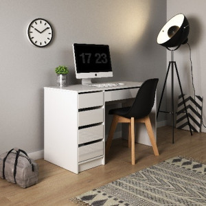 OFERTA !!! BIROU ADA 120 ALB LUCIOS DESIGN MODERN LSK - Img 2