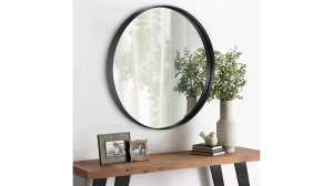 OGLINDA BAIE REA LOFT JZ-01, 39CM, NEGRU, DIN STICLA SI METAL, CALITATE SUPERIOARA - Img 4