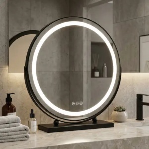 OGLINDA COSMETICA, CU LED, MAKE-UP, NEAGRA, 50 CM - Img 3