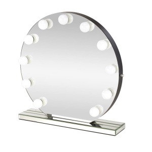 OGLINDA DE MASA CU ILUMINARE, TORANO, 70X70CM, ARGINTIE, ARTIM GROUP SELECTION - Img 6
