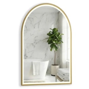 OGLINDA PENTRU BAIE, CU LED 60x100cm DART GOLD, CALITATE SUPERIOARA - Img 2