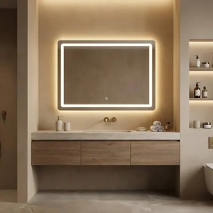 OGLINDA PENTRU BAIE, CU LED 80x60cm P10407, CALITATE SUPERIOARA - Img 4