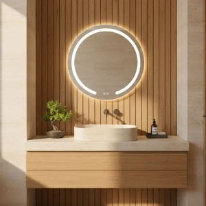 OGLINDA PENTRU BAIE, CU LED, MODERN 50 CM, CALITATE SUPERIOARA - Img 2