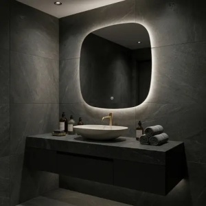 OGLINDA PENTRU BAIE CU LED TOP, 70X70CM, CALITATE SUPERIOARA - Img 5