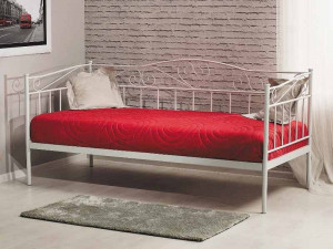 PAT BIRMA PENTRU O PERSOANA, 90x200, ALB, DIN METAL, STIL CLASIC, SIGNAL