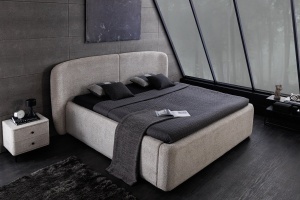 PAT DORMITOR, ART DECO 180X200CM, DIN TEXTIL BOUCLE SI SPATIU DEPOZITARE, CULOARE GRI, ARTIM GROUP SELECTION - Img 7