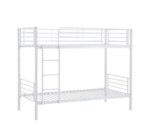 PAT DORMITOR SUPRAETAJAT BUNKY TWIN 90, ALB, CONFECTIONAT DIN METAL, STIL MODERN - Img 4