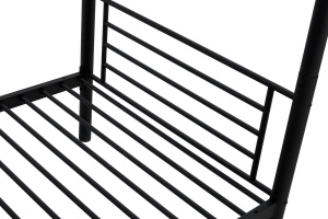 PAT DORMITOR SUPRAETAJAT BUNKY TWIN 90, NEGRU, CONFECTIONAT DIN METAL, STIL MODERN - Img 6