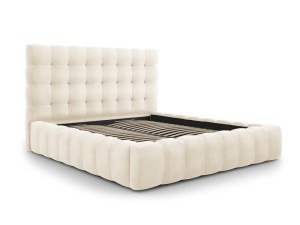 PAT EXCLUSIVIST 140X200CM, CU LADA DEPOZITARE, DIN CATIFEA BEIGE, ARTIM GROUP SELECTION - Img 2