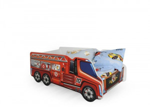 PAT PENTRU CAMERA COPII FIRE TRUCK DESIGN MODERN HALMAR - Img 2