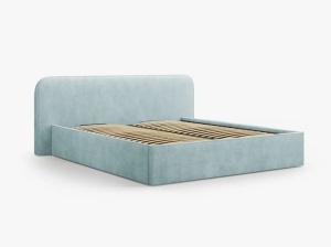PAT TAPITAT, ELIZABETH, 180x200, VERDE MENTA, CU TAPITERIE DIN TEXTIL STRUCTURAT BABEL, MICADONI - Img 3