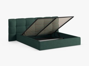 PAT TAPITAT ERIC, 180X200, VERDE, CU TAPITERIE DIN TEXTIL BOUCLE SICURO, MICADONI - Img 4