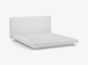 PAT TAPITAT LINEA, 200X200, GRI DESCHIS, CU TAPITERIE DIN TEXTIL STRUCTURAT MOLYBDEN, MICADONI - Img 3