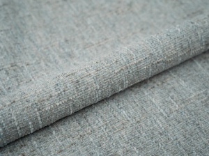 PAT TAPITAT, MURADA, 180x200, MELANJ ALBASTRU SATINAT, CU TAPITERIE DIN TEXTIL CHENILLE TRACY, MICADONI - Img 4