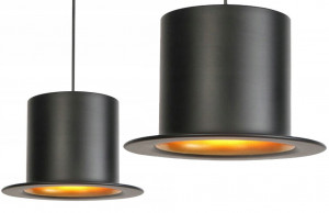 PENDUL EDISON MELONIK HAT APP289-1CP, 16,5x25,5 cm, NEGRU SI AURIU, DIN METAL, STIL MODERN, TU - Img 1