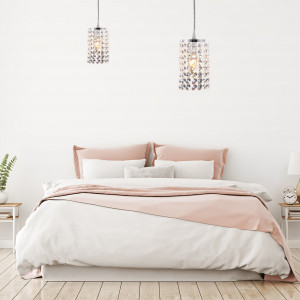 PENDUL GLAMOR CRYSTAL APP730-1CP, 103x11 cm, ARGINTIU, DIN METAL DE INALTA CALITATE SI CRISTALE, STIL MODERN, TU - Img 5