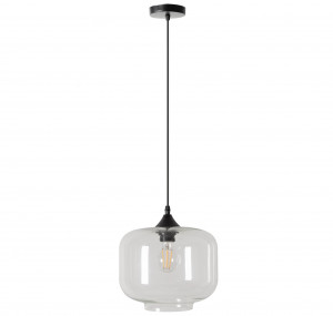 PENDUL GLASS LOFT APP312-1CP, 24,5x20,5 cm, NEGRU/TRANSPARENT, DIN METAL SI STICLA, STIL MODERN, TU - Img 2