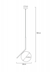 PENDUL LED EXCLUSIVIST 180CM, FLAT, METAL SI LED, DESIGN MODERN - Img 1