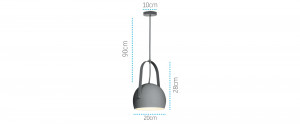 PENDUL PINK SPHERE APP297-1CP, 20x28 cm, ROZ, DIN METAL, STIL MODERN, TU - Img 4