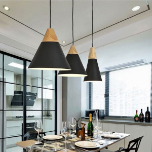 PENDUL SCANDI A APP056, 25x126 cm, NEGRU, DIN ALUMINIU SI LEMN, STIL MODERN, TU - Img 2