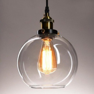 PENDUL VERTO B APP044-1CP / APP045-1CP, 18x19/80 cm, TRANSPARENT SI NEGRU, DIN STICLA SI METAL, STIL MODERN, TU - Img 2