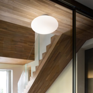 PLAFONIERA CANDY PL1 D40, ALB, DIN STICLA, STIL MODERN - Img 2