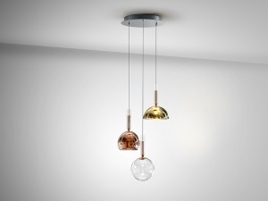 PLAFONIERA CHARLIZE 3 BECURI, 45CM, REALIZATA DIN METAL SI STCILA, FINISAJ DIVERSE CULORI, STIL MODERN