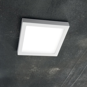 PLAFONIERA UNIVERSAL PL D30 SQUARE, ALB, DIN OTEL, STIL MODERN - Img 2
