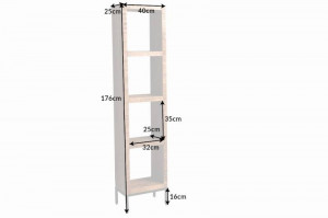 RAFT ORGANIZATOR 180X40CM, DIN LEMN MANGO, STIL INDUSTRIAL, ARTIM GROUP SELECTION - Img 6