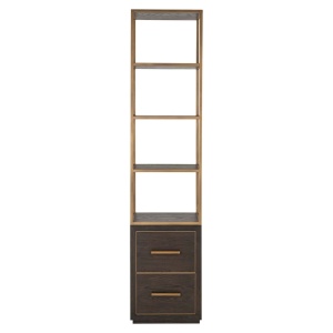 RAFT ORGANIZATOR CARTER 214129, CONFECTIONAT DIN METAL, LEMN DE STEJAR, FURNIR SI PAL, CULOARE AURIE/MARO, STIL MODERN - Img 3