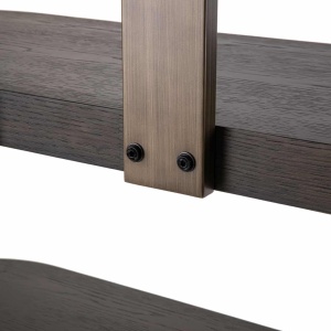 RAFT ORGANIZATOR ELLINGTON, 214216, CONFECTIONAT DIN METAL, MDF SI FURNIR DE STEJAR, CULOARE MARO, STIL MODERN - Img 3