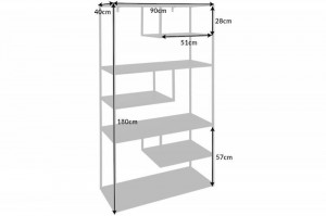 RAFT ORGANIZATOR, REGAL DURA 180CM, METAL, COD 41580, DESIGN RETRO - Img 6